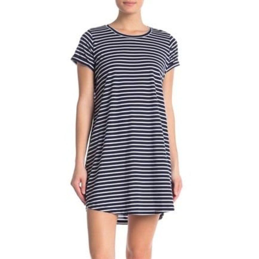 Cotton On Tina T Shirt Dress Navy White Stripe Size XS NWOT